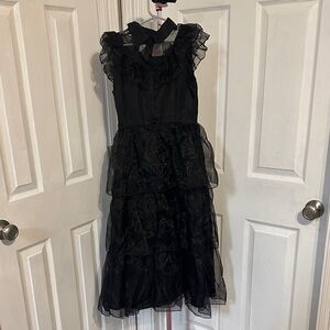 Black Ruffled Kids Dress